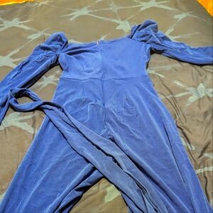 Royal blue jumpsuit(please don't ask for off-site communication)